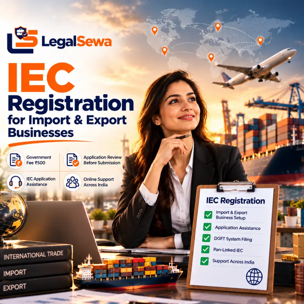 LegalSewa IEC registration assistance for import and export businesses